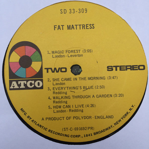 Fat Mattress : Fat Mattress (LP, Album, Gat)