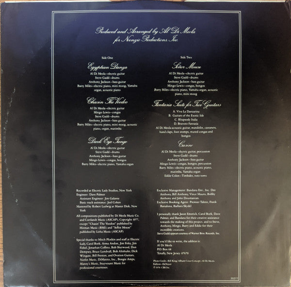 Al Di Meola : Casino (LP, Album, Pit)