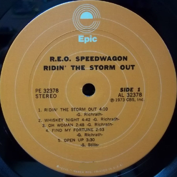 REO Speedwagon : Ridin' The Storm Out (LP, Album, RE, Pit)