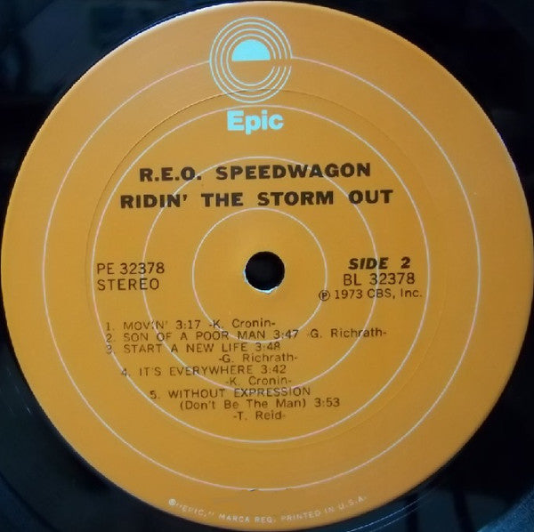REO Speedwagon : Ridin' The Storm Out (LP, Album, RE, Pit)