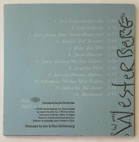 Paul Westerberg : Suicaine Gratifaction (CD, Advance, Album, Promo, Dig)