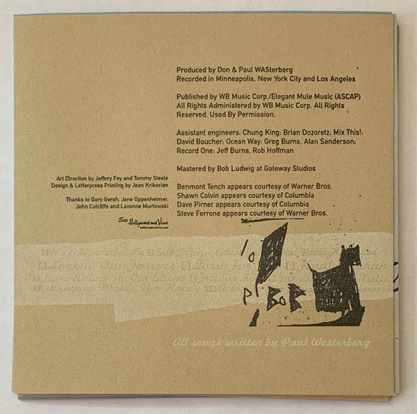 Paul Westerberg : Suicaine Gratifaction (CD, Advance, Album, Promo, Dig)