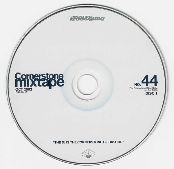 Max Glazer, Various : Cornerstone Mixtape No. 44  (CD, Mixed, Mixtape, Promo + CD, Comp, Promo)
