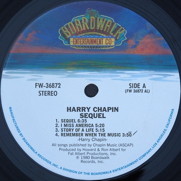 Harry Chapin : Sequel (LP, Album, Pit)