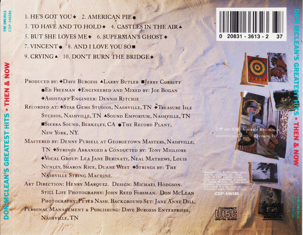 Don McLean : Greatest Hits - Then & Now (CD, Comp, Club, RE, SRC)