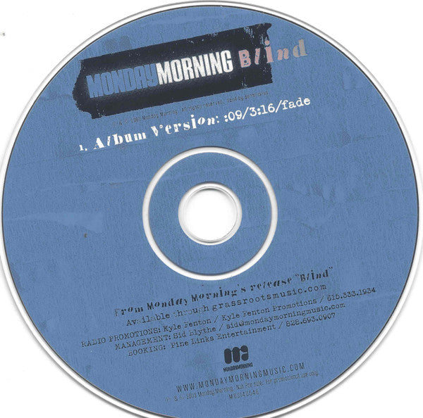 Monday Morning (4) : Blind (CD, Single, Promo)