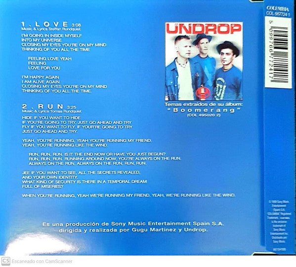 Undrop : Love + Run (CD, Single)