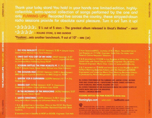 The Flaming Lips : Yoshimi Wins: Live Radio Sessions (CD, Ltd, Promo)