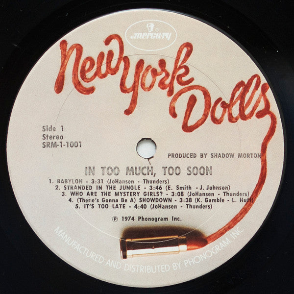 New York Dolls : In Too Much Too Soon (LP, Album, Pit)