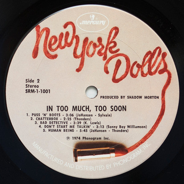 New York Dolls : In Too Much Too Soon (LP, Album, Pit)