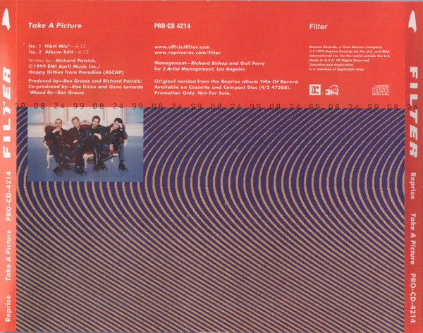 Filter (2) : Take A Picture (CD, Single, Promo)