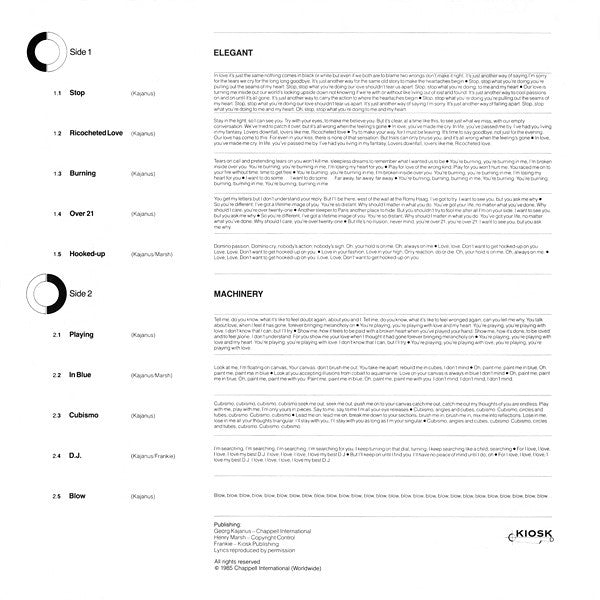 Data (2) : Elegant Machinery (LP, Album, All)