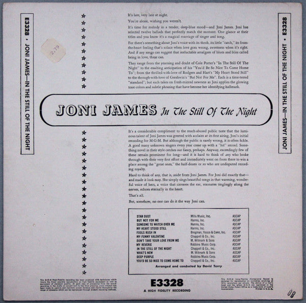 Joni James : In The Still Of The Night (LP, Album)