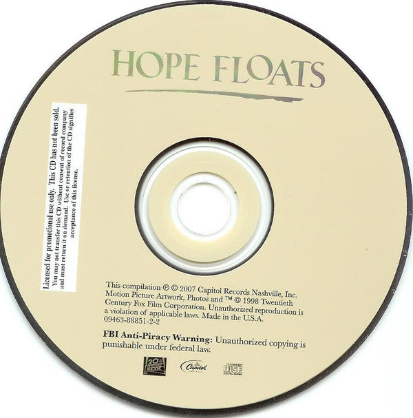 Various : Music From The Motion Picture "Hope Floats" (CD, Comp, Promo, RE)