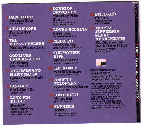 Various : The Fall Of American (CD, Comp, Promo, Car)