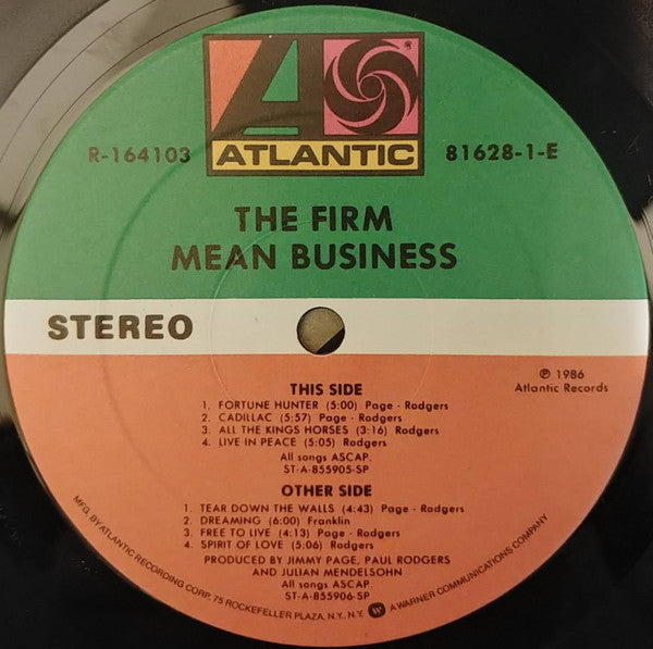The Firm (7) : Mean Business (LP, Album, Club, SP )
