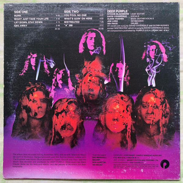 Deep Purple : Burn (LP, Album)