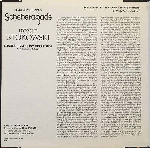 Nikolai Rimsky-Korsakov - Leopold Stokowski, London Symphony Orchestra : Scheherazade (LP, Album, Gat)