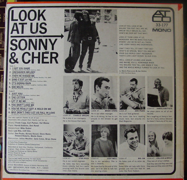 Sonny & Cher : Look At Us (LP, Album, Mono)