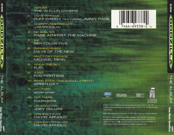 Various : Godzilla (The Album) (CD, Album, Comp)