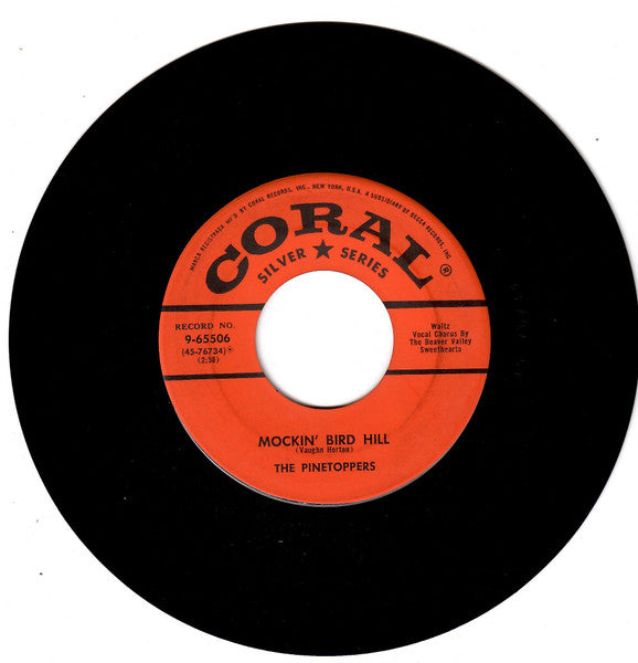 The Pinetoppers : Mockin' Bird Hill / Flying Eagle Polka (7", RE)