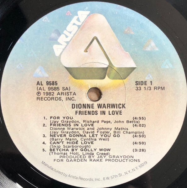 Dionne Warwick : Friends In Love (LP, Album)
