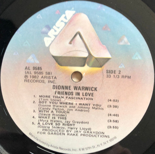 Dionne Warwick : Friends In Love (LP, Album)