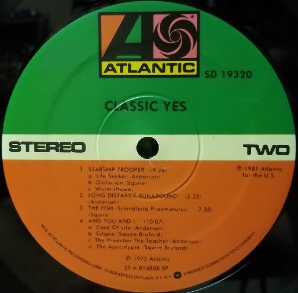 Yes : Classic Yes (LP, Comp, SP-)