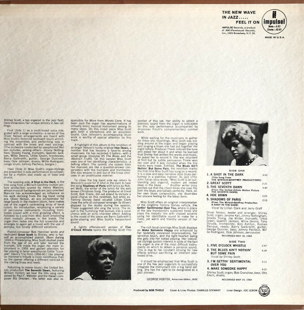 Shirley Scott Trio : Great Scott!! (LP, Album, Mono, RVG)