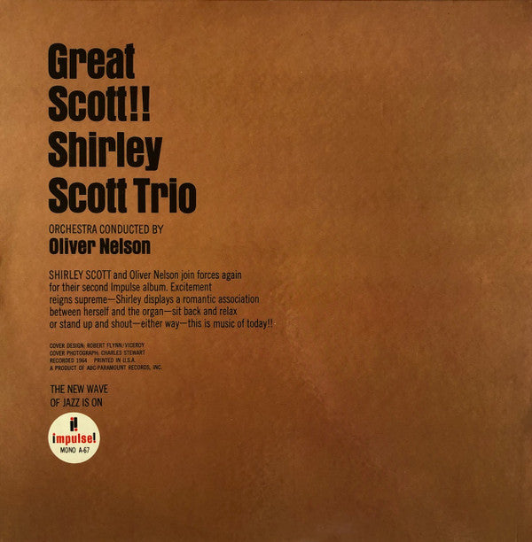 Shirley Scott Trio : Great Scott!! (LP, Album, Mono, RVG)