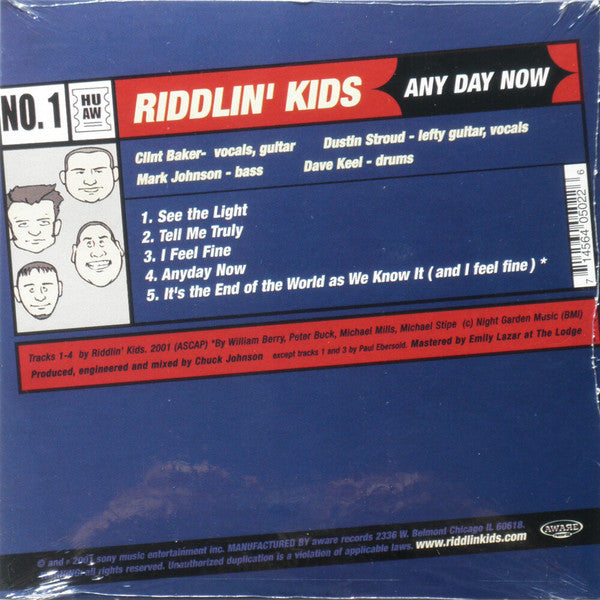 Riddlin' Kids : Any Day Now! (CD, EP)