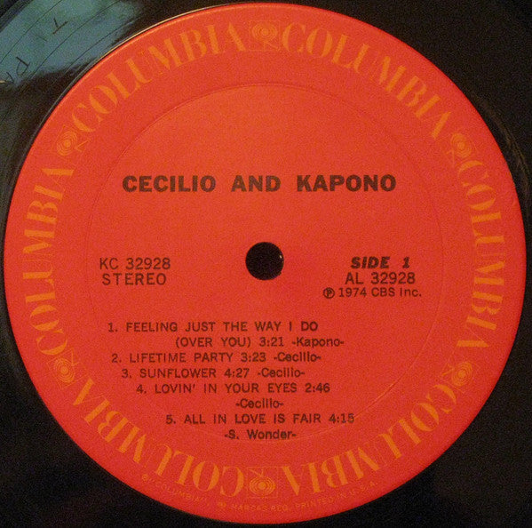 Cecilio & Kapono : Cecilio & Kapono (LP, Album, Ter)