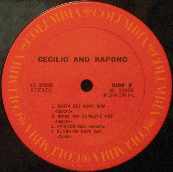Cecilio & Kapono : Cecilio & Kapono (LP, Album, Ter)