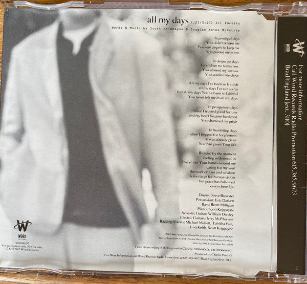 Scott Krippayne : All My Days (CD, Single, Promo)