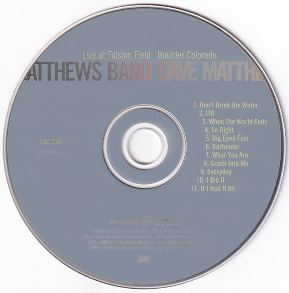 Dave Matthews Band : Live At Folsom Field - Boulder, Colorado (2xCD, Album)