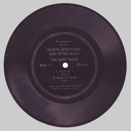 Robyn Hitchcock And Peter Buck / The Soft Boys : Flesh No.1 / Deck Of Cards (Flexi, 7", S/Sided, Promo)