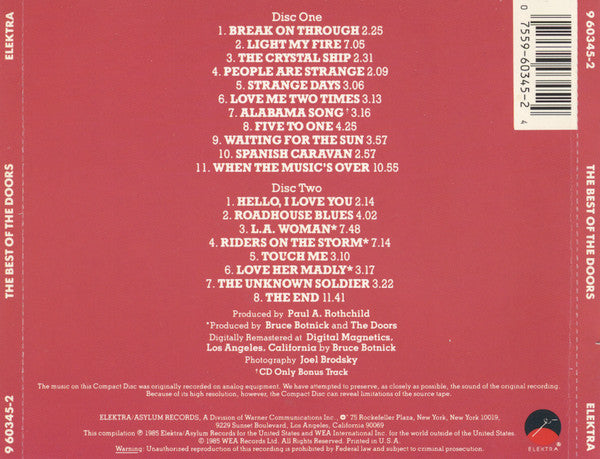 The Doors : The Best Of The Doors (2xCD, Comp, RE)
