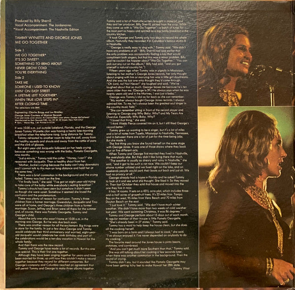 George Jones & Tammy Wynette : We Go Together (LP, Album, Ter)