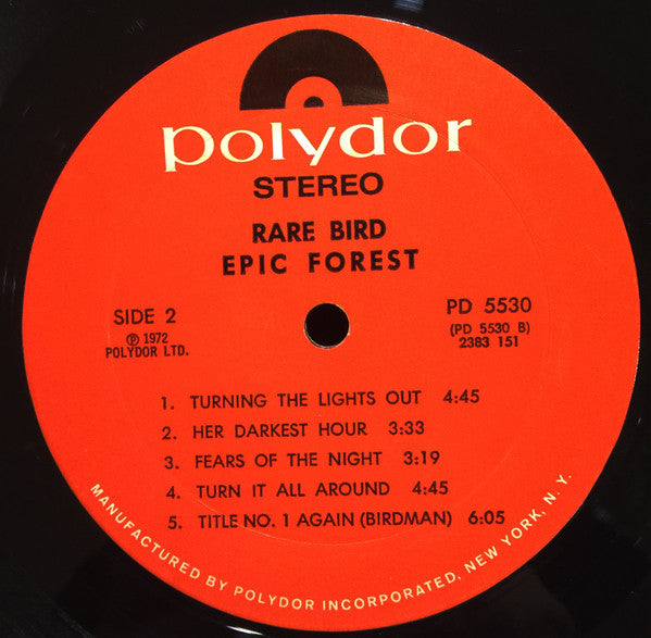 Rare Bird : Epic Forest (LP, Album, Mon)