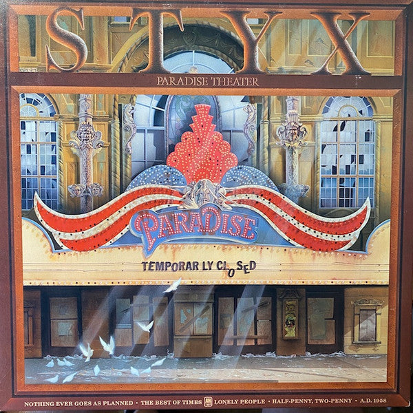 Styx : Paradise Theatre (LP, Album, Etch, Uni)