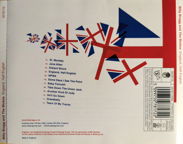 Billy Bragg & The Blokes : England, Half English (CD, Album)