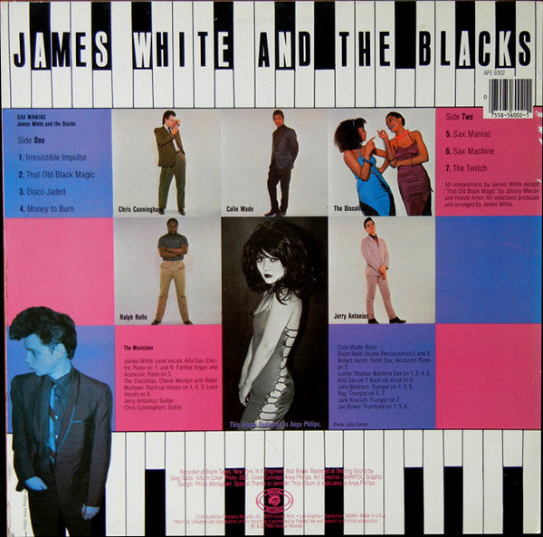 James White And The Blacks* : Sax Maniac (LP, Album, Ter)