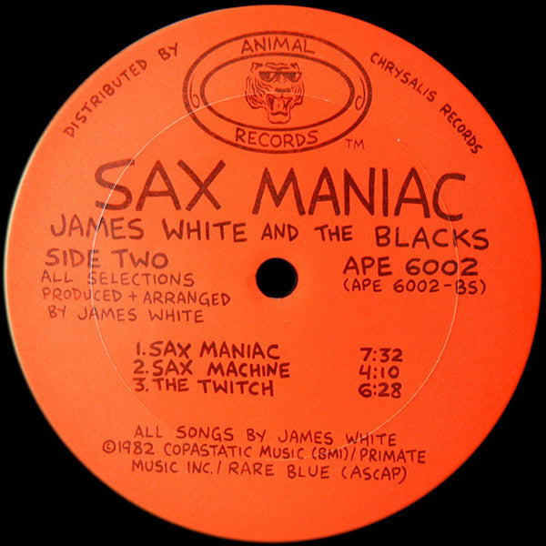 James White And The Blacks* : Sax Maniac (LP, Album, Ter)