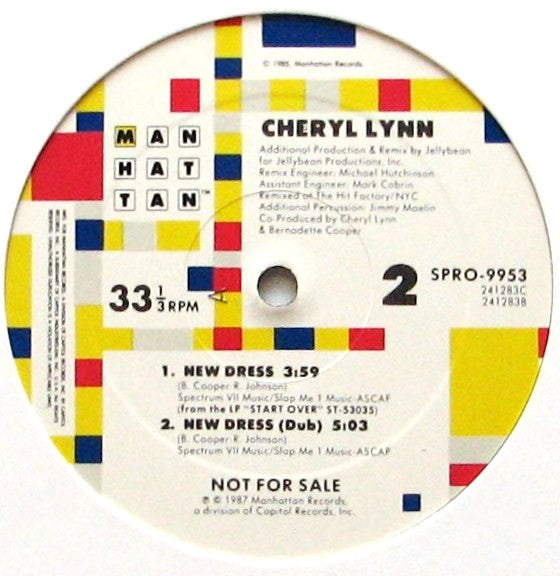 Cheryl Lynn : New Dress (12", Promo, ARC)