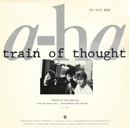 a-ha : Train Of Thought (12", Promo)