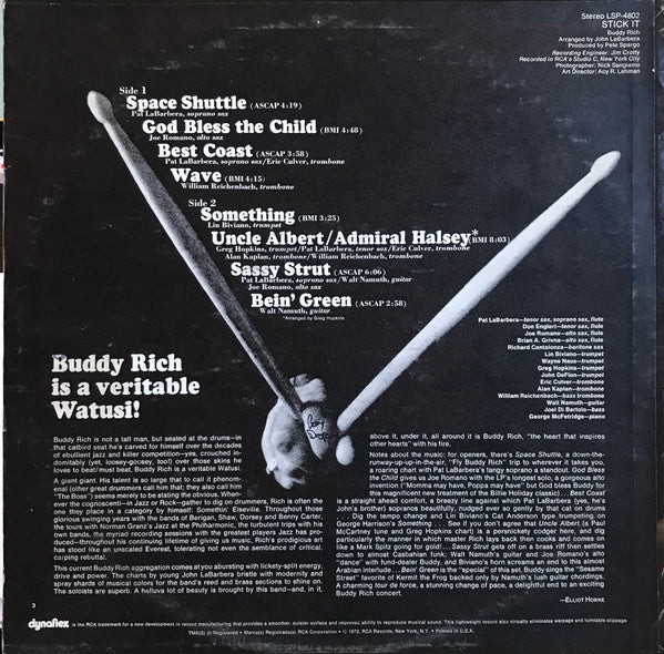 Buddy Rich : Stick It (LP, Album, Hol)