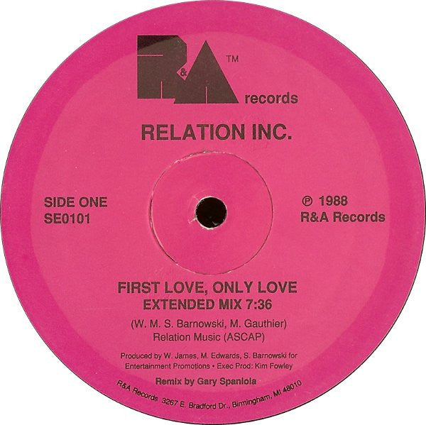 Relation Inc. : First Love, Only Love (12")