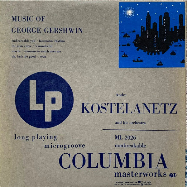 André Kostelanetz And His Orchestra : Music Of George Gershwin (10", Album, Mono)