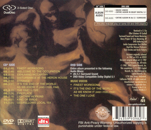 R.E.M. : Document (Hybrid, DualDisc, Album, Comp, RE, Multichannel)