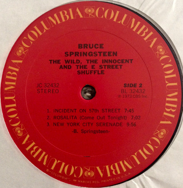 Bruce Springsteen : The Wild, The Innocent & The E Street Shuffle (LP, Album, RE, Pit)